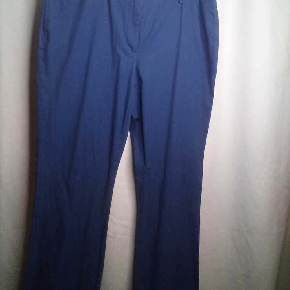 Lands' End Pants 14 Women Pockets Straight Blue - Picture 13 of 16